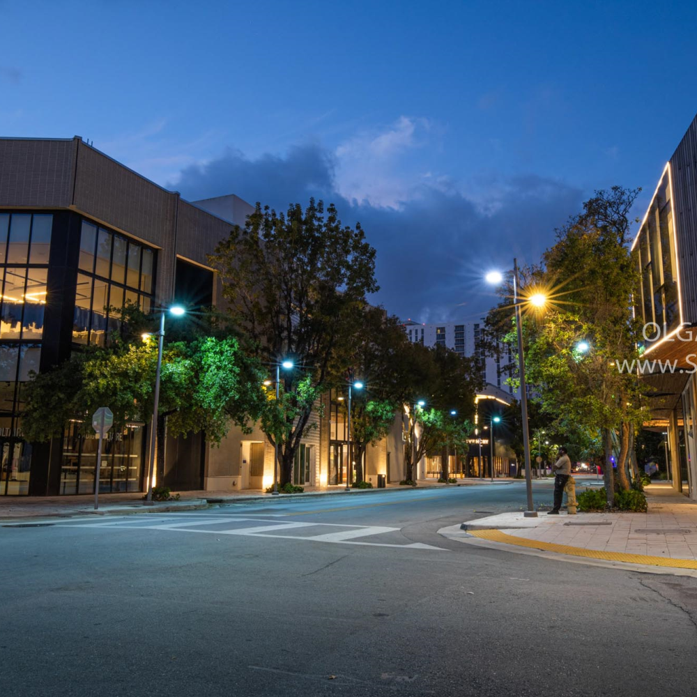 Deserted streets of Design District Miami during quarantine, Photographer Olga Kulakova